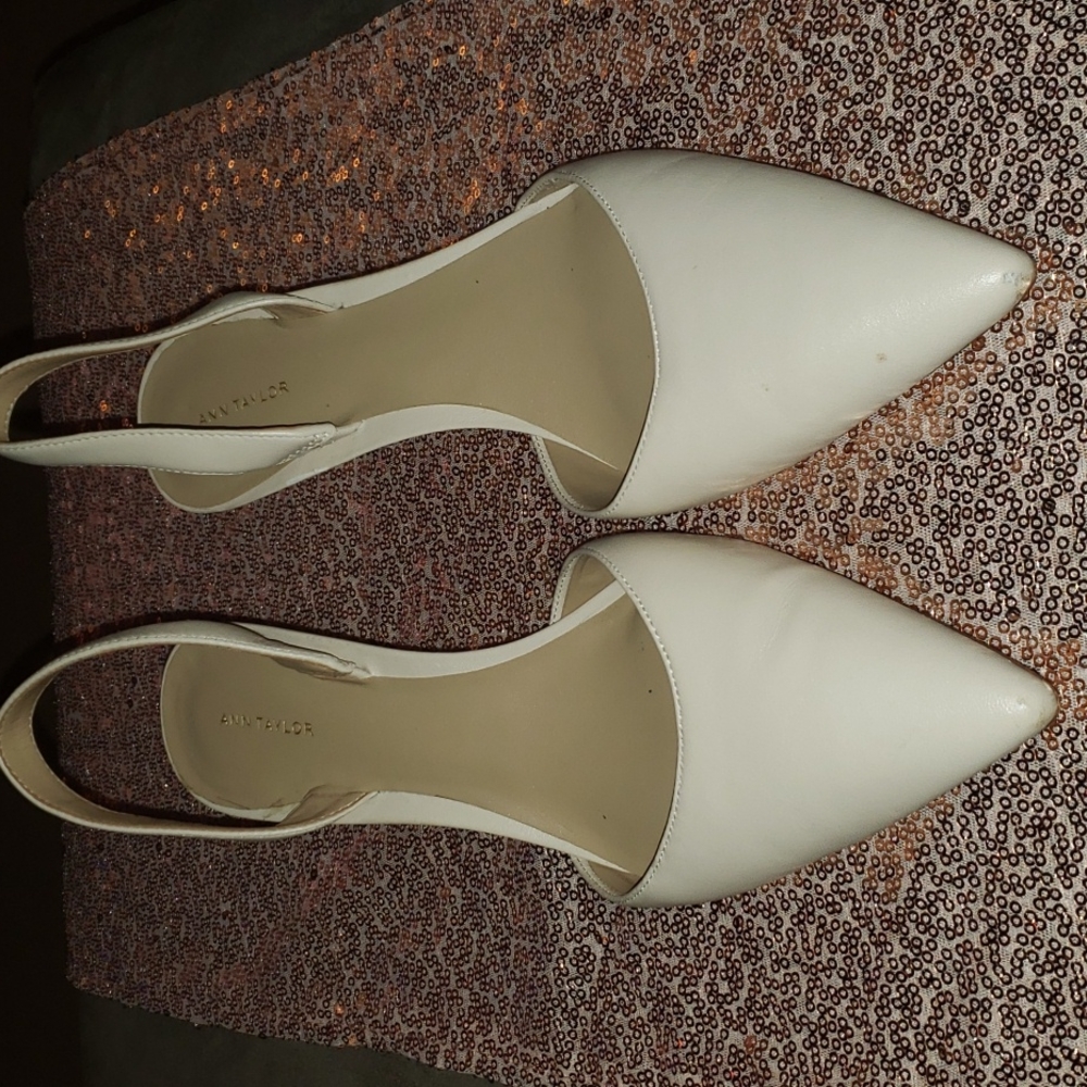 Ann Taylor Slingback Low-Heel Pumps